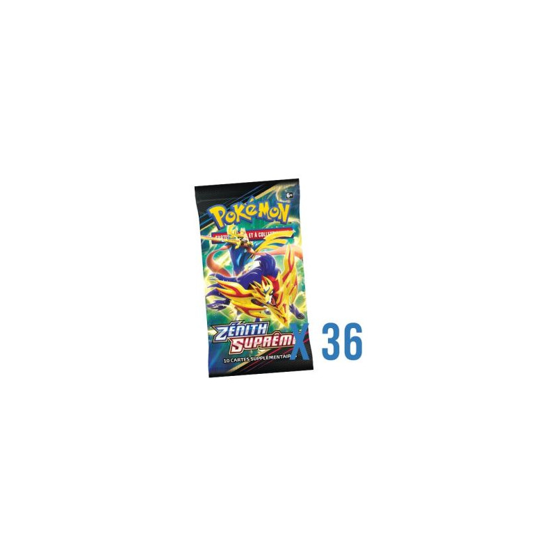 Lot de 36 Boosters Zenith Supreme Sortie de Coffrets Abimées / Pokemon JCC