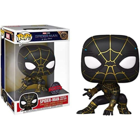 SPIDER-MAN BLACK AND GOLD SUIT SUPER OVERSIZED / SPIDER-MAN NO WAY HOME / FIGURINE FUNKO POP / EXCLUSIVE SPECIAL EDITION