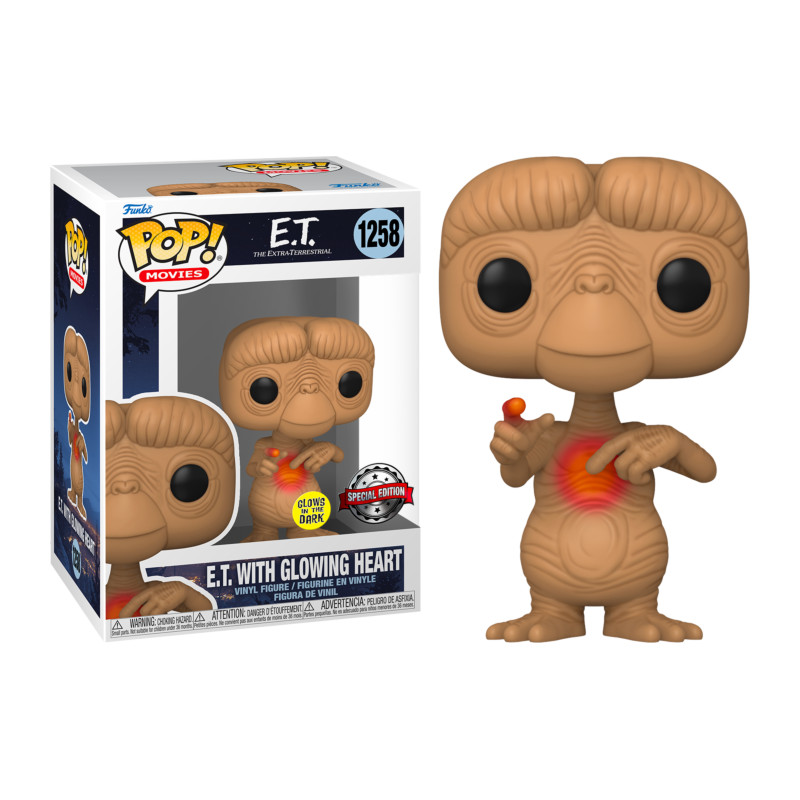 E.T WITH GLOWING HEART / E.T / FIGURINE FUNKO POP / EXCLUSIVE SPECIAL EDITION / GITD