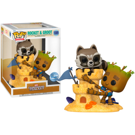 ROCKET ET GROOT BEACH DAY / LES GARDIENS DE LA GALAXIE / FIGURINE FUNKO POP / EXCLUSIVE SPECIAL EDITION