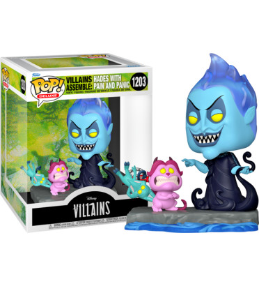 VILLAINS ASSEMBLE HADES WITH PAIN AND PANIC / HERCULES / FIGURINE FUNKO POP / EXCLUSIVE SPECIAL EDITION