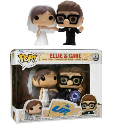 2 PACK ELLIE ET CARL / LA-HAUT / FIGURINE FUNKO POP / EXCLUSIVE PIAB