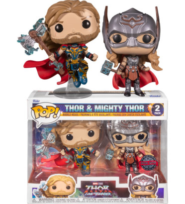 2 PACK THOR ET MIGHTY THOR / THOR LOVE AND THUNDER / FIGURINE FUNKO POP / EXCLUSIVE SPECIAL EDITION