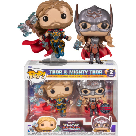 2 PACK THOR ET MIGHTY THOR / THOR LOVE AND THUNDER / FIGURINE FUNKO POP / EXCLUSIVE SPECIAL EDITION