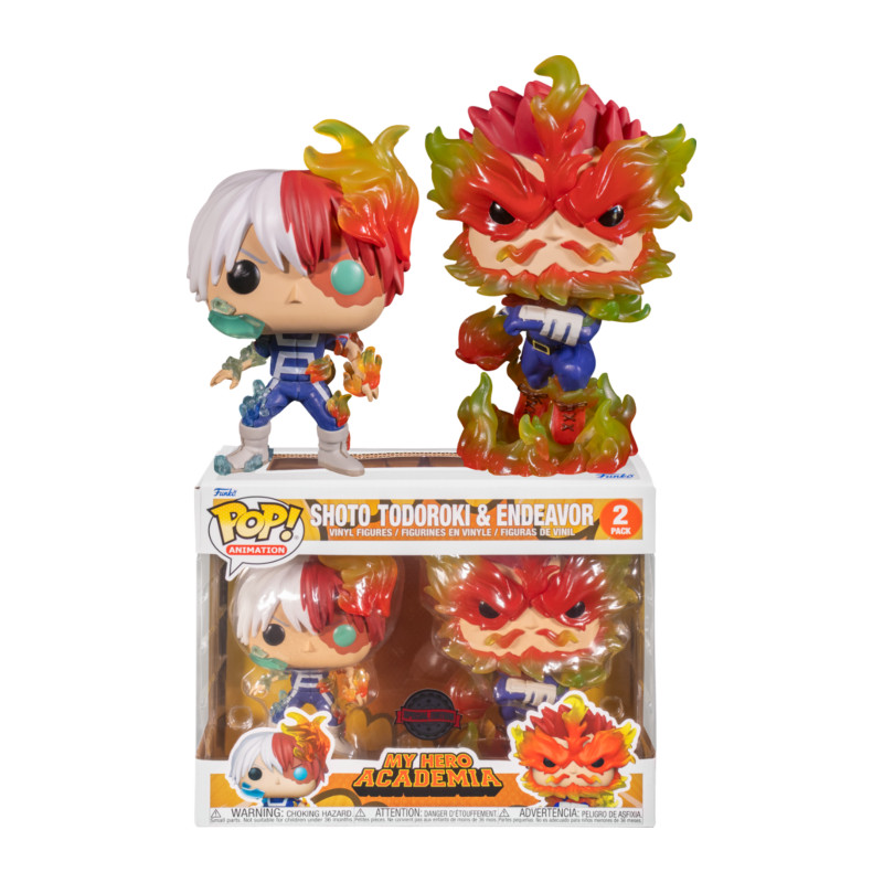 2 PACK SHOTO TODOROKI ET ENDEAVOR / MY HERO ACADEMIA / FIGURINE FUNKO POP / EXCLUSIVE SPECIAL EDITION