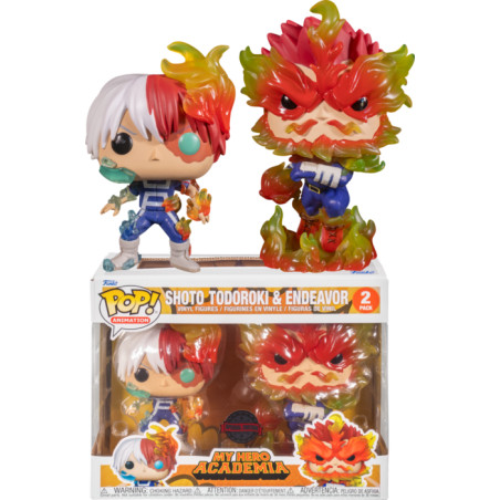 2 PACK SHOTO TODOROKI ET ENDEAVOR / MY HERO ACADEMIA / FIGURINE FUNKO POP / EXCLUSIVE SPECIAL EDITION