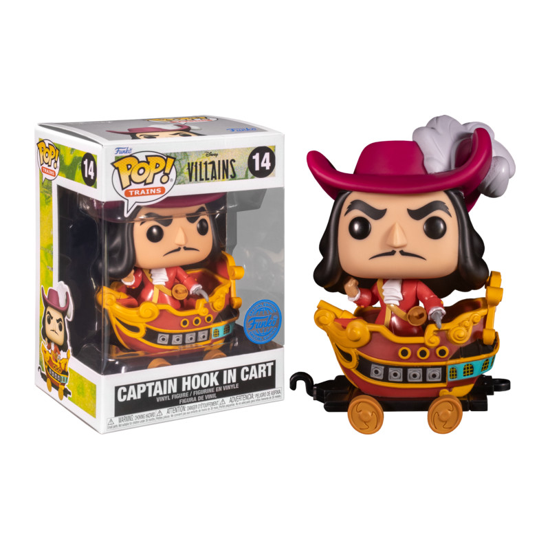 CAPTAIN HOOK IN CART / VILLAINS / FIGURINE FUNKO POP / EXCLUSIVE SPECIAL EDITION