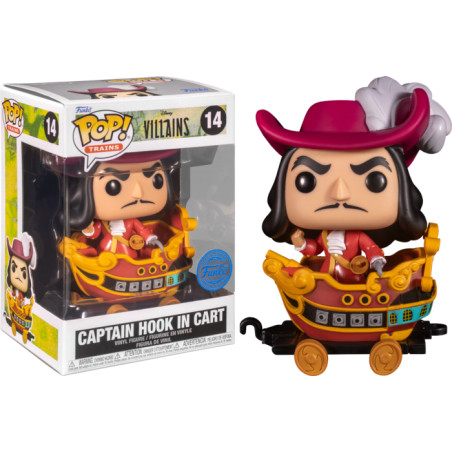 CAPTAIN HOOK IN CART / VILLAINS / FIGURINE FUNKO POP / EXCLUSIVE SPECIAL EDITION