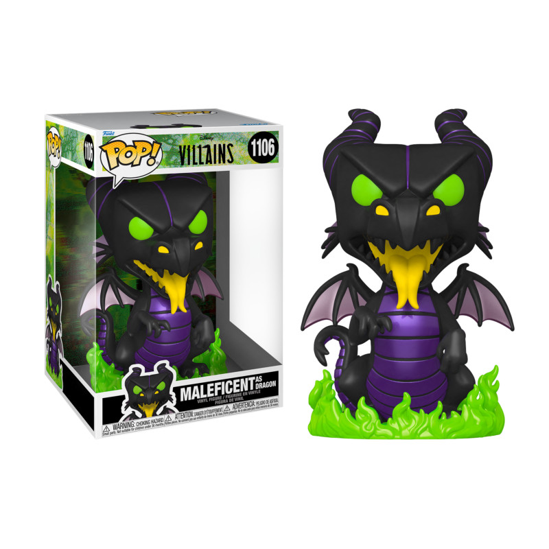 MALEFICENT AS DRAGON SUPER OVERSIZED / VILLAINS / FIGURINE FUNKO POP / EXCLUSIVE SPECIAL EDITION / GITD