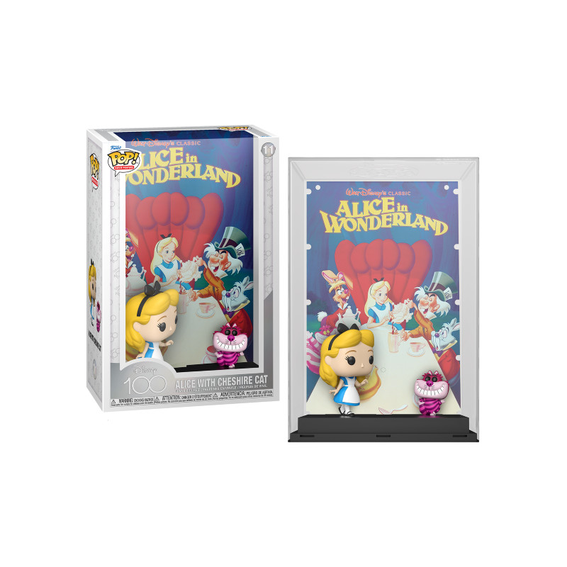 ALICE WITH CHESCHIRE CAT MOVIES POSTER / ALICE AU PAYS DES MERVEILLES / FIGURINE FUNKO POP