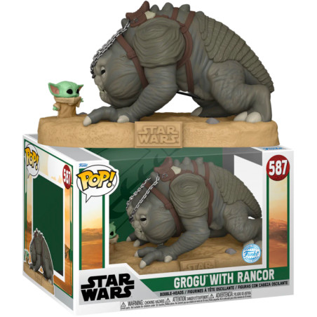 GROGU WITH RANCOR / STAR WARS BOOK OF BOBA FETT / FIGURINE FUNKO POP / EXCLUSIVE SPECIAL EDITION