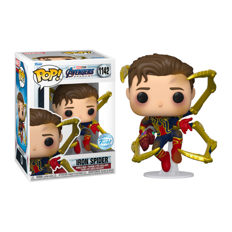 IRON SPIDER UNMASKED / AVENGERS ENDGAME / FIGURINE FUNKO POP / EXCLUSIVE SPECIAL EDITION