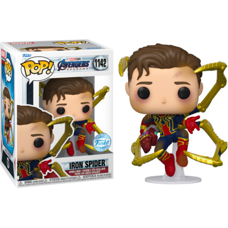 IRON SPIDER UNMASKED / AVENGERS ENDGAME / FIGURINE FUNKO POP / EXCLUSIVE SPECIAL EDITION