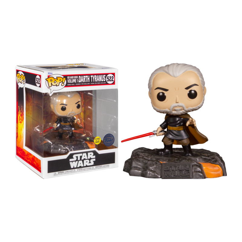 RED SABER SERIES VOLUME 1 DARTH TYRANUS / STAR WARS / FIGURINE FUNKO POP / EXCLUSIVE SPECIAL EDITION / GITD