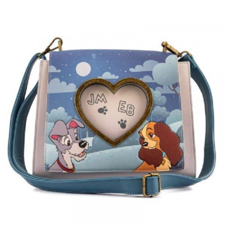 SAC BANDOULIERE BELLE ET LE CLOCHARD WET CEMENT / DISNEY / LOUNGEFLY