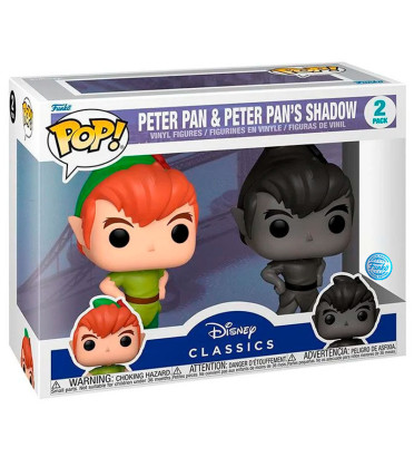 2 PACK PETER PAN ET PETER PANS SHADOW / PETER PAN / FIGURINE FUNKO POP / EXCLUSIVE SPECIAL EDITION