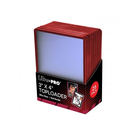 TOPLOADER ULTRA CLEAR RED BORDER X25 / ULTRA PRO