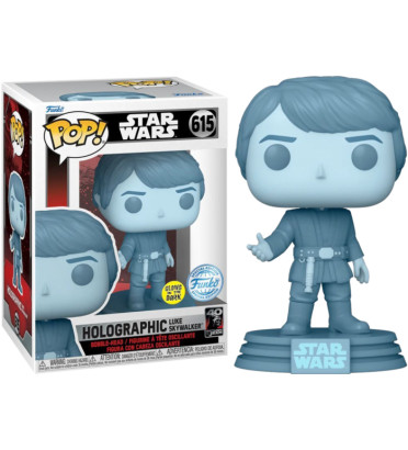 HOLOGRAPHIC LUKE SKYWALKER / STAR WARS / FIGURINE FUNKO POP / EXCLUSIVE SPECIAL EDITION