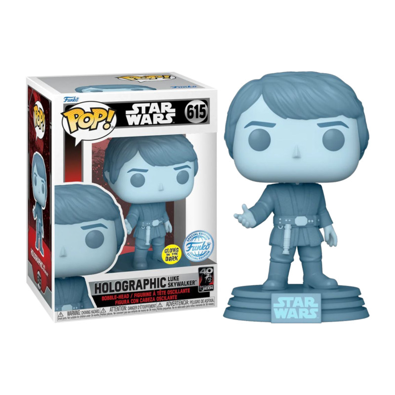 HOLOGRAPHIC LUKE SKYWALKER / STAR WARS / FIGURINE FUNKO POP / EXCLUSIVE SPECIAL EDITION