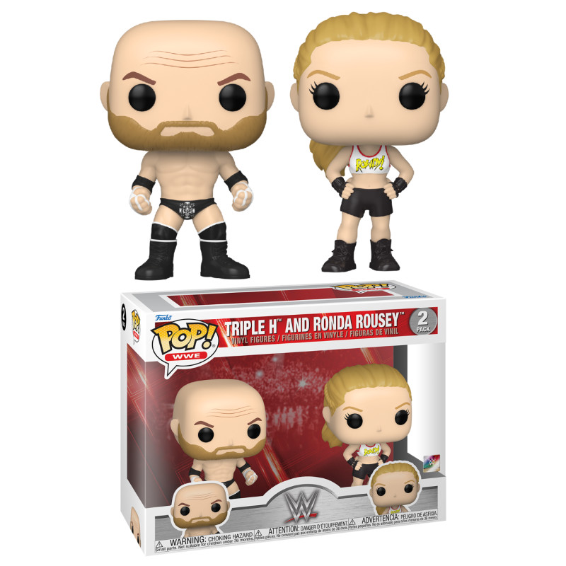 2 PACK TRIPLE H AND RONDA ROUSEY / WWE/ FIGURINE FUNKO POP