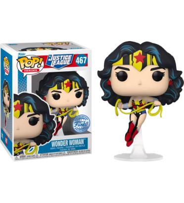 WONDER WOMAN AVEC FOUET / JUSTICE LEAGUE / FIGURINE FUNKO POP / EXCLUSIVE SPECIAL EDITION