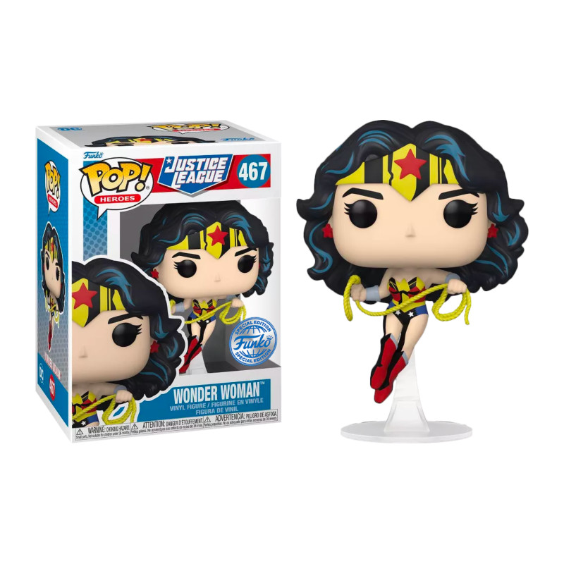 WONDER WOMAN AVEC FOUET / JUSTICE LEAGUE / FIGURINE FUNKO POP / EXCLUSIVE SPECIAL EDITION