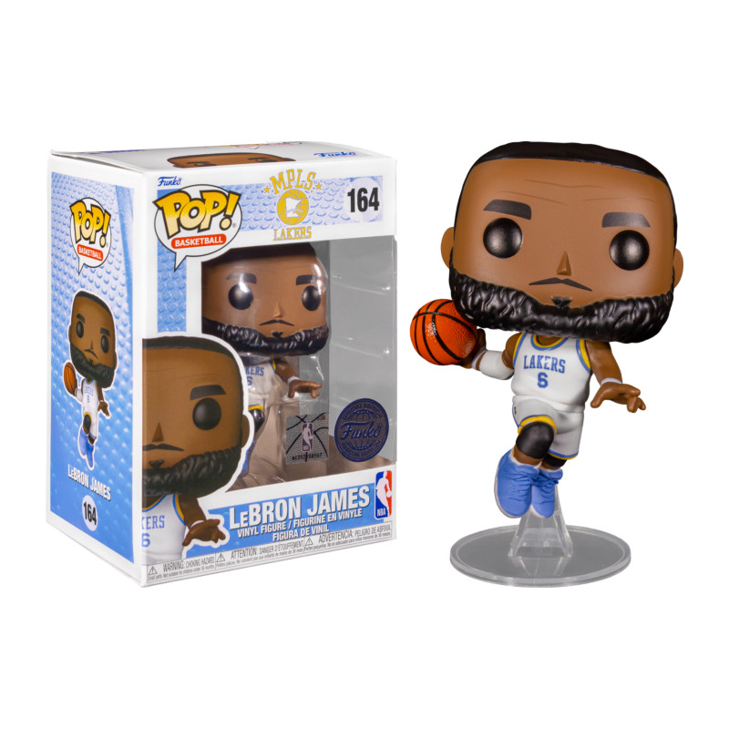 LEBRON JAMES MAILLOT BLANC / LOS ANGELES LAKERS / FIGURINE FUNKO POP / EXCLUSIVE SPECIAL EDITION