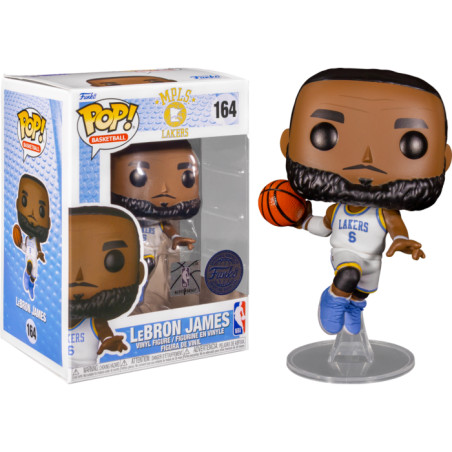 LEBRON JAMES MAILLOT BLANC / LOS ANGELES LAKERS / FIGURINE FUNKO POP / EXCLUSIVE SPECIAL EDITION