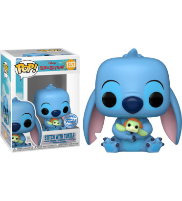 STITCH WITH TURTLE / LILO ET STITCH / FIGURINE FUNKO POP / EXCLUSIVE SPECIAL EDITION