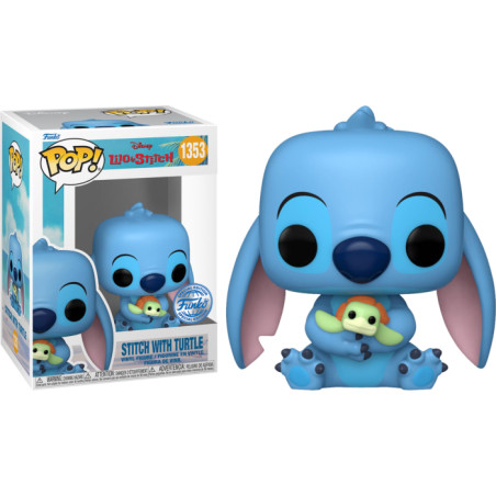 STITCH WITH TURTLE / LILO ET STITCH / FIGURINE FUNKO POP / EXCLUSIVE SPECIAL EDITION