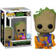 GROOT WITH CHEESE PUFFS / I AM GROOT / FUNKO POP / EXCLUSIVE SPECIAL EDITION / FLOCKED
