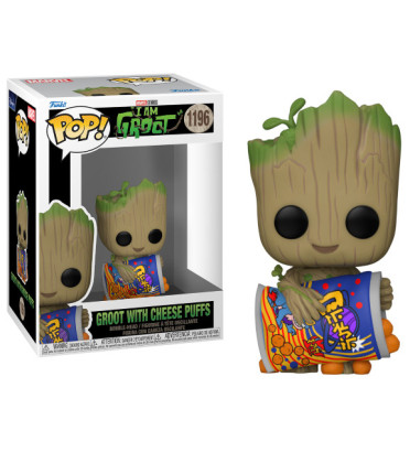 GROOT WITH CHEESE PUFFS / I AM GROOT / FIGURINE FUNKO POP GROOT WITH CHEESE PUFFS / I AM GROOT / FIGURINE FUNKO POP