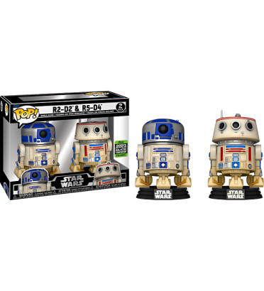 2 PACK R2-D2 ET R5-D4 / STAR WARS / FIGURINE FUNKO POP / EXCLUSIVE GALACTIC CONVENTION 2023