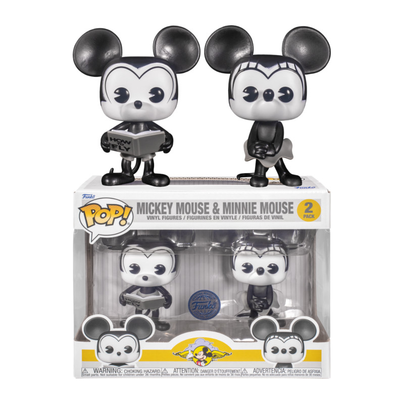 2 PACK PLANE MINNIE ET MICKEY MOUSE / MICKEY MOUSE / FIGURINE FUNKO POP / EXCLUSIVE SPECIAL EDITION