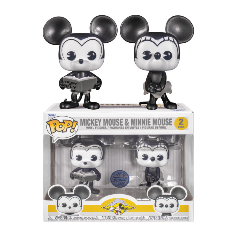 2 PACK PLANE MINNIE ET MICKEY MOUSE / MICKEY MOUSE / FIGURINE FUNKO POP / EXCLUSIVE SPECIAL EDITION 2 PACK PLANE MINNIE ET MICKEY MOUSE / MICKEY MOUSE / FIGURINE FUNKO POP / EXCLUSIVE SPECIAL EDITION