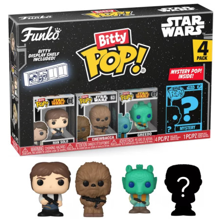 4-PACK HAN SOLO / STAR WARS / FUNKO BITTY POP