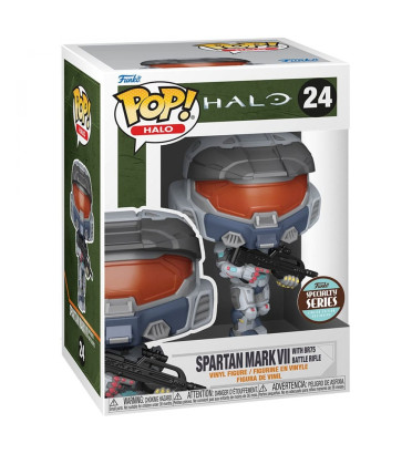 SPARTAN MARK VII WITH BR75 BATTLE RIFFLE / HALO / FIGURINE FUNKO POP / EXCLUSIVE SPECIALTY SERIES