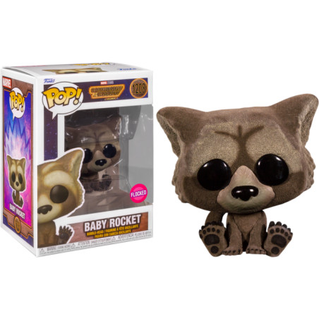 BABY ROCKET / LES GARDIENS DE LA GALAXIE 3 / FIGURINE FUNKO POP / EXCLUSIVE SPECIAL EDITION / FLOCKED