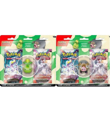 PACK 2 BOOSTERS RENTREE DES CLASSES (EB09/EV02) ET GOMME MODELE ALEATOIRE / CARTE POKEMON VF