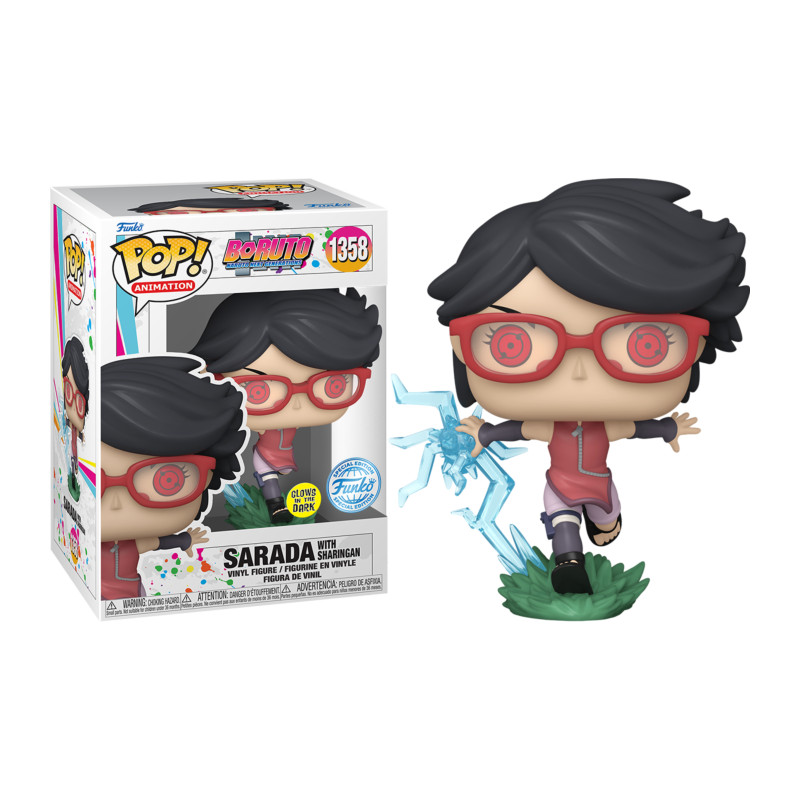 SARADA WITH SHARINGAN / BORUTO / FIGURINE FUNKO POP / EXCLUSIVE SPECIAL EDITION / GITD