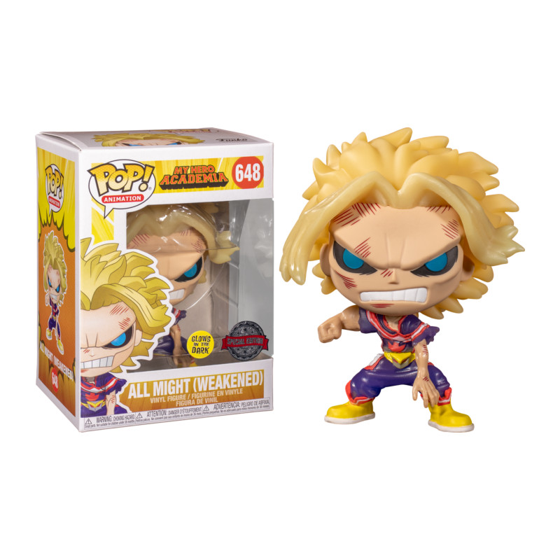 ALL MIGHT WEAKENED / MY HERO ACADEMIA / FIGURINE FUNKO POP / EXCLUSIVE SPECIAL EDITION / GITD