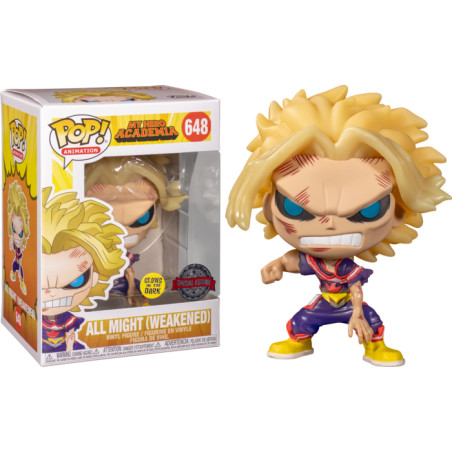 ALL MIGHT WEAKENED / MY HERO ACADEMIA / FIGURINE FUNKO POP / EXCLUSIVE SPECIAL EDITION / GITD