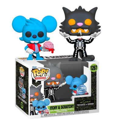 ITCHY ET SCRATCHY / LES SIMPSONS TREEHOUSE OF HORROR / FIGURINE FUNKO POP / EXCLUSIVE SPECIAL EDITION