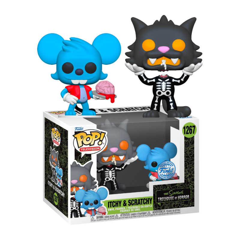 ITCHY ET SCRATCHY / LES SIMPSONS TREEHOUSE OF HORROR / FIGURINE FUNKO POP / EXCLUSIVE SPECIAL EDITION