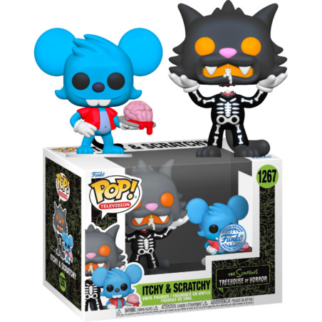 ITCHY ET SCRATCHY / LES SIMPSONS TREEHOUSE OF HORROR / FIGURINE FUNKO POP / EXCLUSIVE SPECIAL EDITION