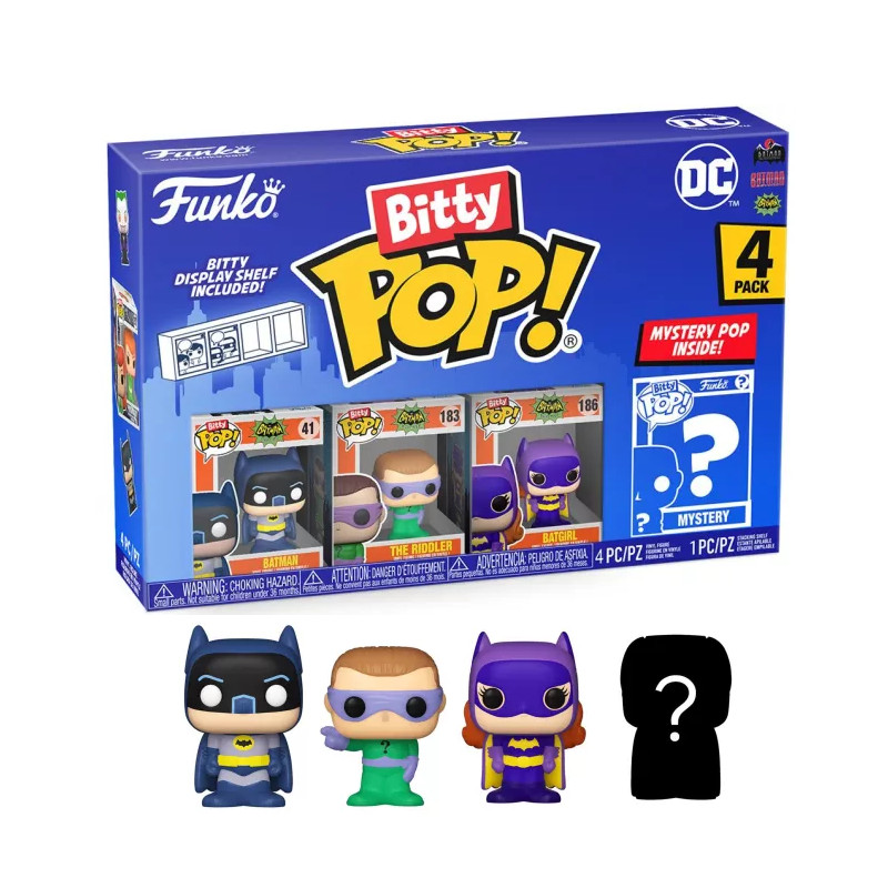 4-PACK BATMAN ADAM WEST / BATMAN / FUNKO BITTY POP