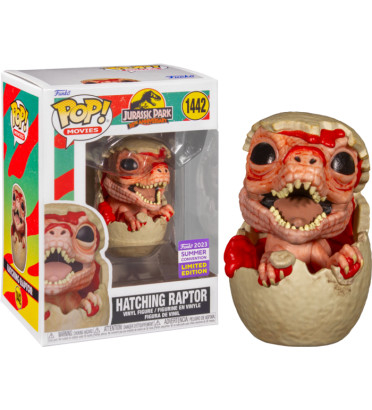 HATCHING RAPTOR / JURASSIC PARK / FIGURINE FUNKO POP / EXCLUSIVE SDCC 2023