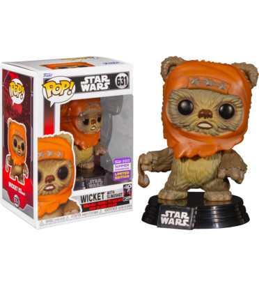 WICKET WITH SLINGSHOT / STAR WARS / FIGURINE FUNKO POP / EXCLUSIVE SDCC 2023