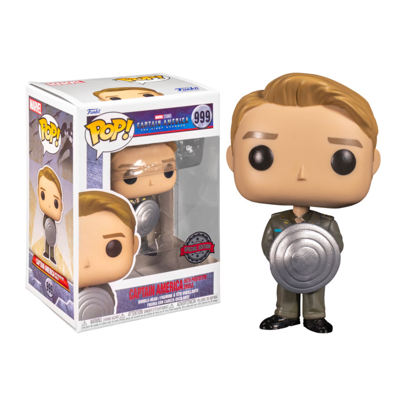 CAPTAIN AMERICA WITH PROTOTYPE SHIELD / CAPTAIN AMERICA / FIGURINE FUNKO POP / EXCLUSIVE EEE