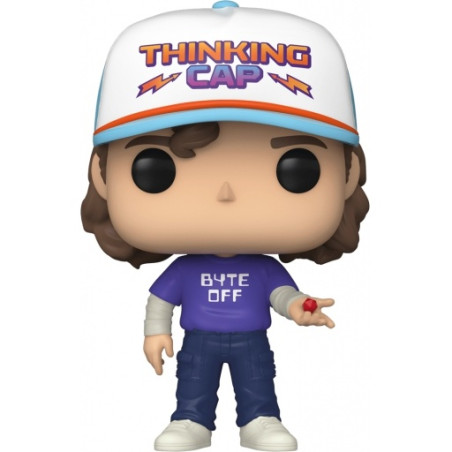 DUSTIN WITH T-SHIRT BYTE OFF / STRANGER THINGS / FIGURINE FUNKO POP